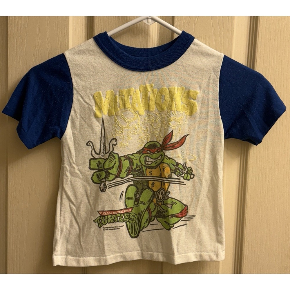VINTAGE 1990s TMNT TEENAGE MUTANT NINJA TURTLES‎ Mutations T-SHIRT Boys 4